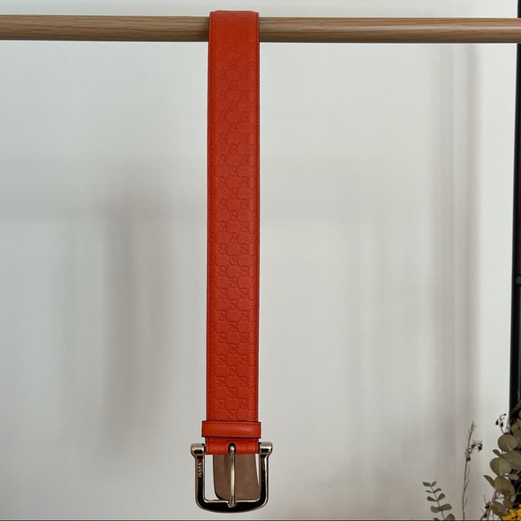 GUCCI Orange microGuccissimo belt GG 75/30 - Picture 4 of 8